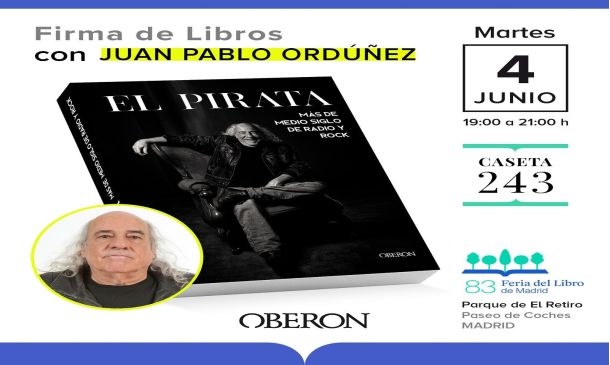 <time datetime="2024-05-25T18:31:31+00:00">mayo 25, 2024</time> | <a href="https://elpirata.com/author/javier/">Javi Jaguar</a> | <a href="https://elpirata.com/category/blog/" rel="tag">BLOG</a> | <a href="https://elpirata.com/firma-de-libros-con-juan-pablo-ordunez/#respond">No hay comentarios<span class="screen-reader-text"> en FIRMA DE LIBROS CON JUAN PABLO ORDUÑEZ</span></a>