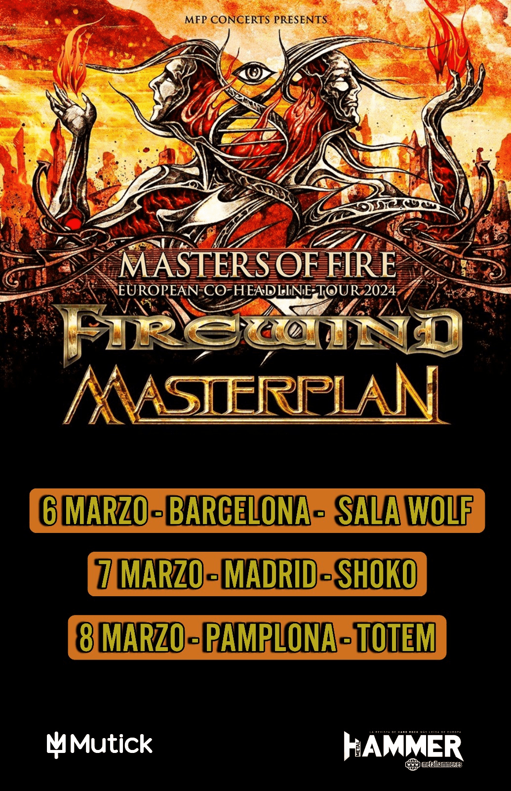CONCIERTOS DE FIREWIND Y MASTERPLAN