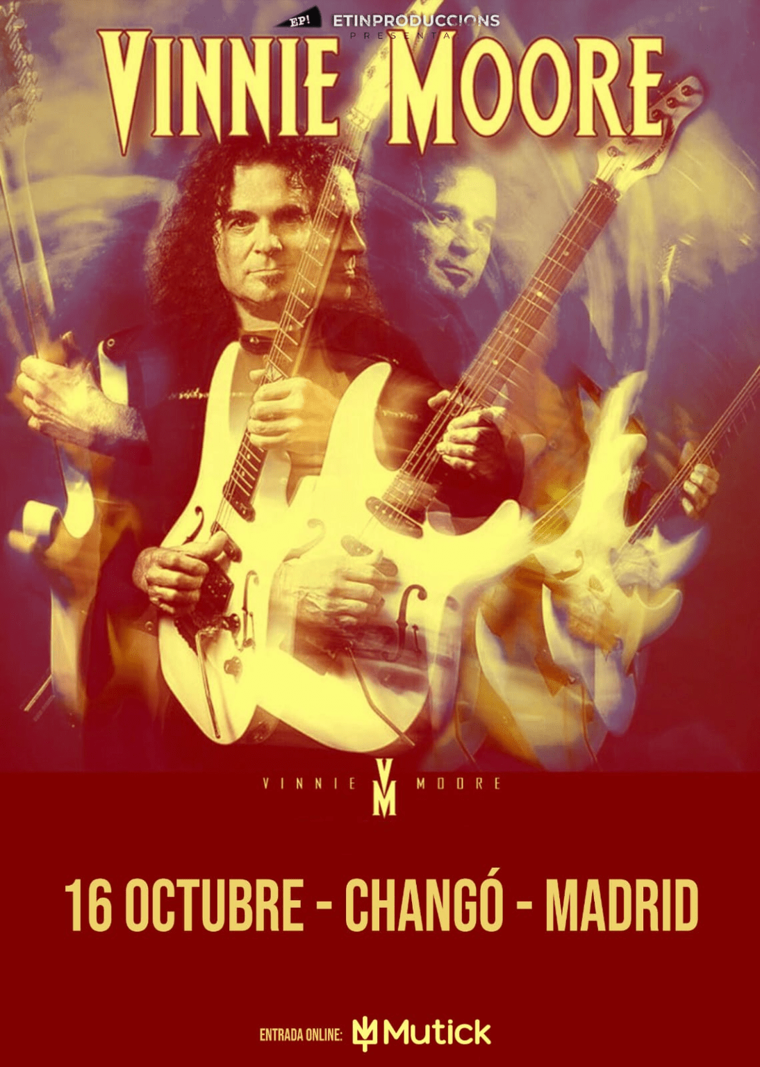CAMBIO DE SALAS EN LA GIRA DE VINNIE MOORE