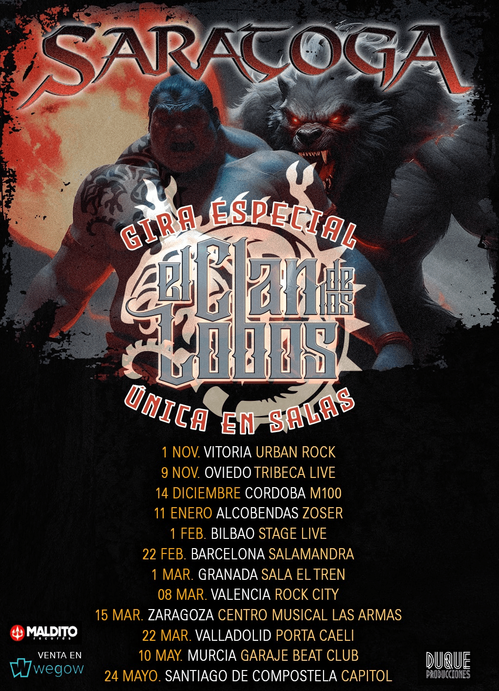 SARATOGA ANUNCIA GIRA