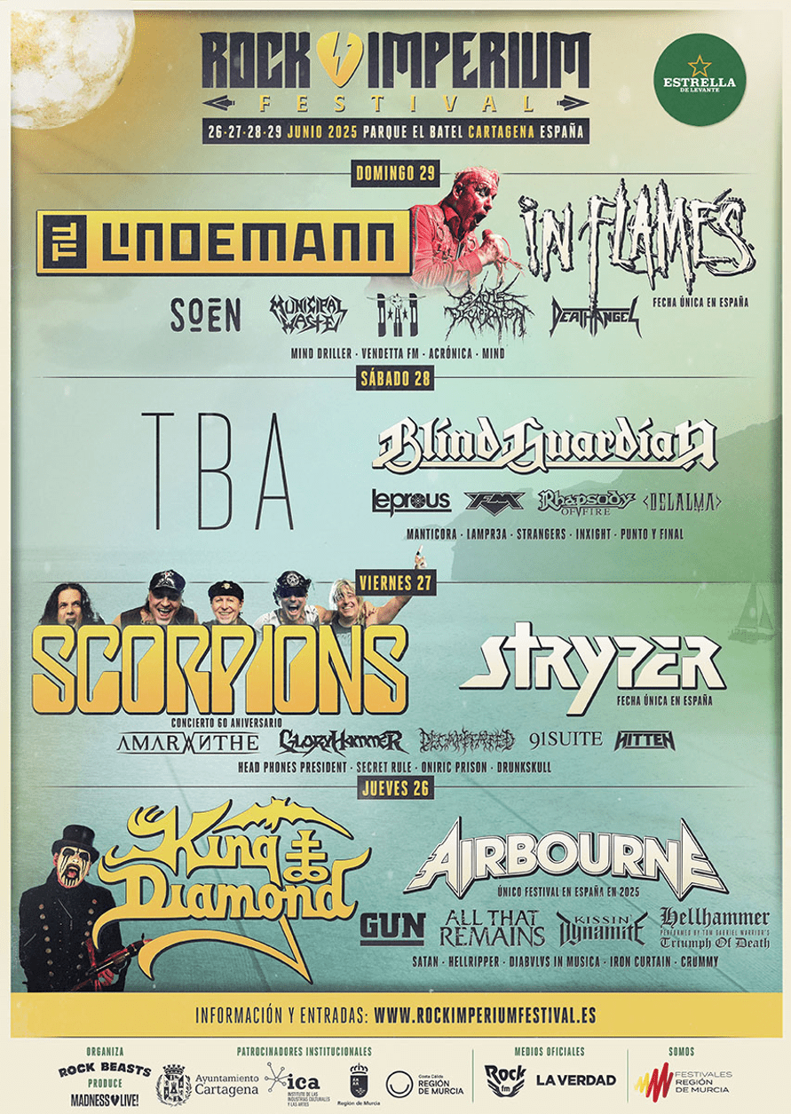 ROCK IMPERIUM FESTIVAL 2025 CIERRA SU CARTEL A FALTA DE UNA SOLA BANDA