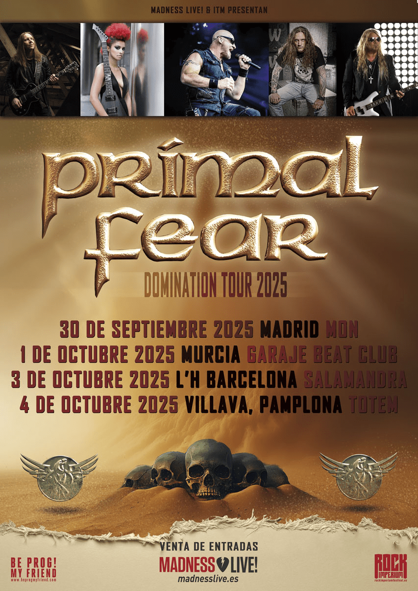 CONCIERTOS DE PRIMAL FEAR EN ESPAÑA