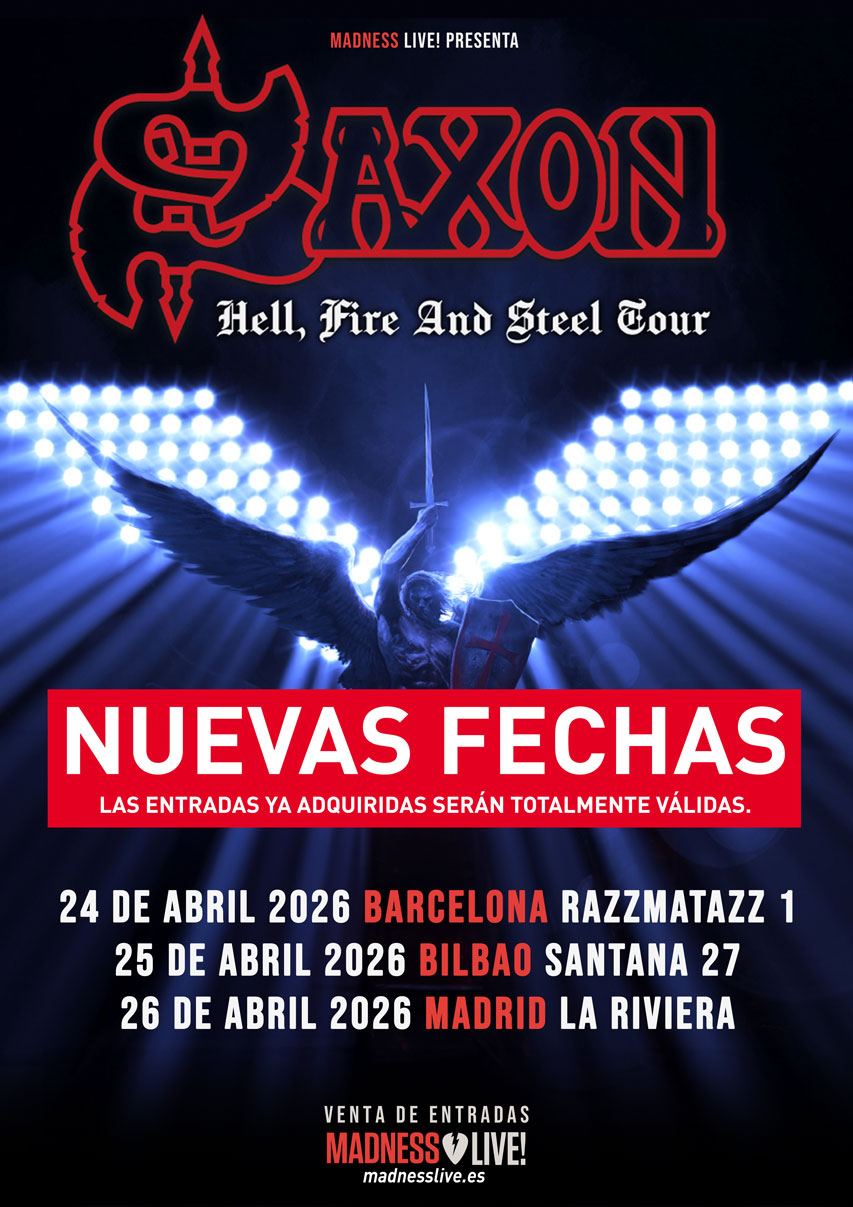 CONCIERTOS DE SAXON y DEVOLUCIÓN DE ENTRADAS